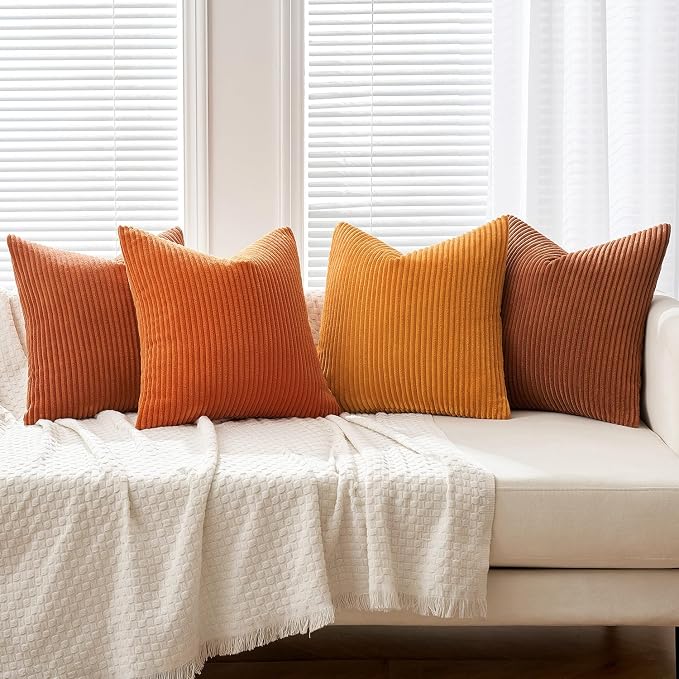 MIULEE Boho Farmhouse Throw Pillow Covers 18x18 Inch Set of 4 Mordern Nordic - Image 5