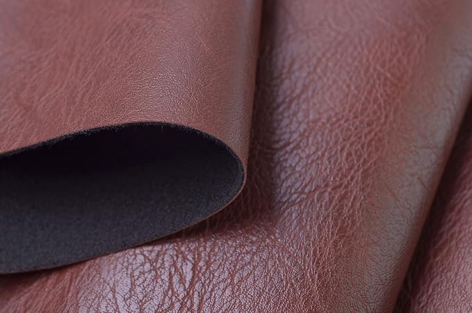 Wento Thick 2 Yard Faux Leather Fabric Soft Skin Grain PU Leather - Image 3