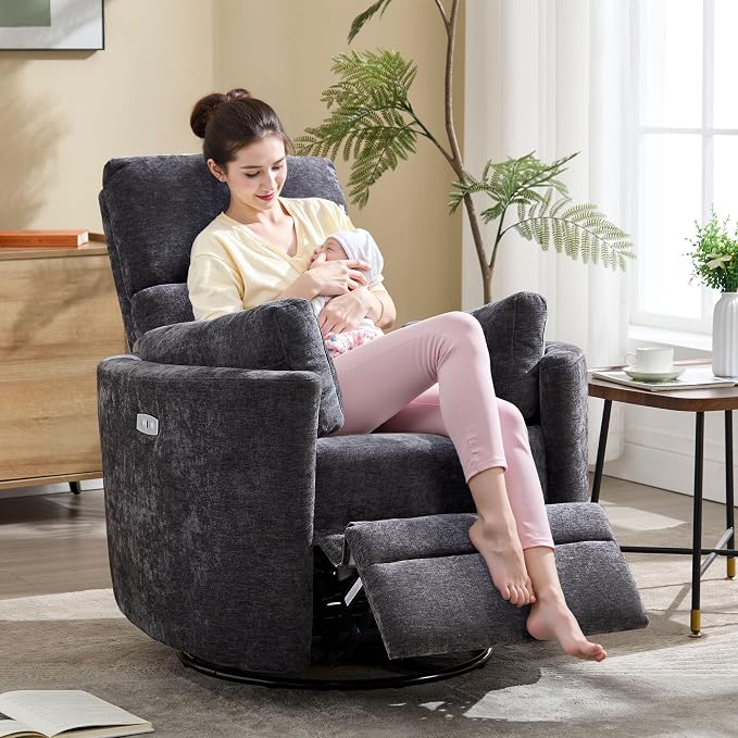 Power Recliner, Nursery Swivel Rocking Glider Chair by choairy