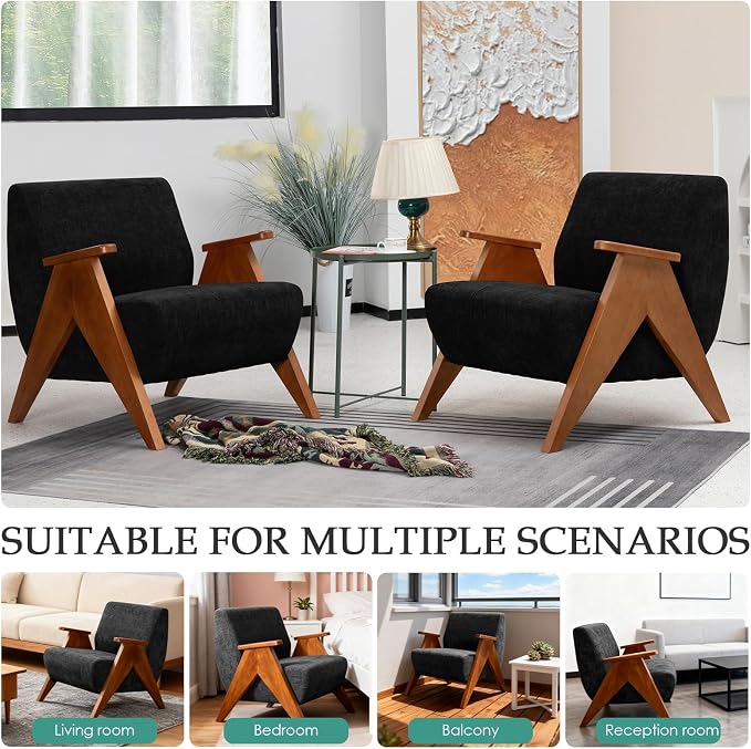 Home Accent Chair Mid Century Modern Accent Chair - Image 6