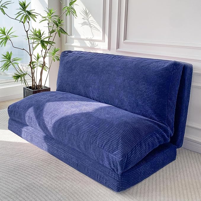 MAXYOYO Folding Sofa Bed, Extra Thick and Long Floor Sofa Convertible Sleeper by MAXYOYO