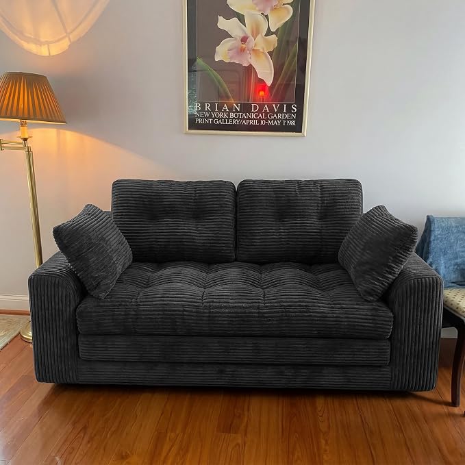 Homkdom Convertible Loveseat Sleeper, Space-Saving Folding Sofa Bed - Image 6