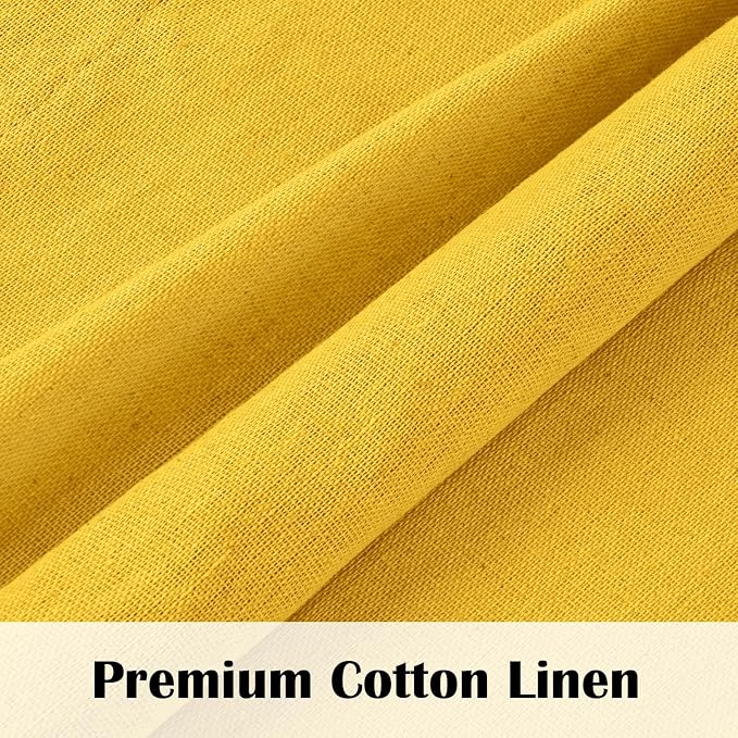 FRAMICS Farmhouse Valance Curtains, Boho Cotton Linen Kitchen Valance, Rod - Image 5