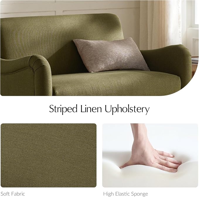 EcoHarbor Living 50.5" Mid-Century Modern Couch, Upholstered Sofa - Image 5