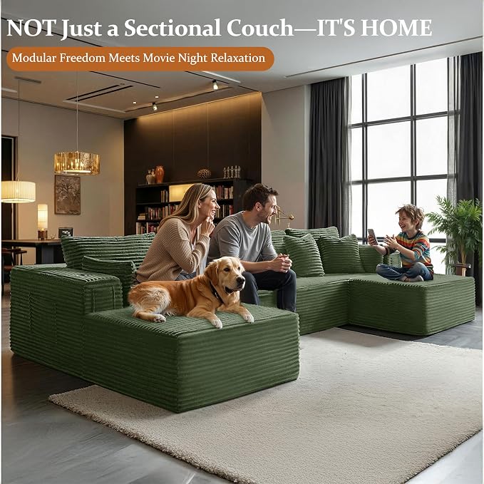 37" Cloud Sectional Couch Ottoman - Image 4