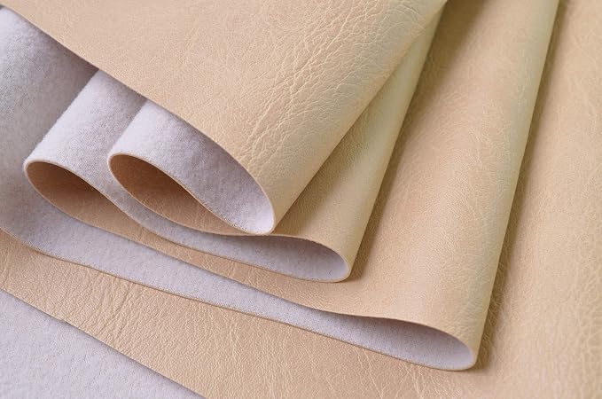 Wento Thick Faux Leather Fabric Soft Skin Grain PU Leather - Image 2