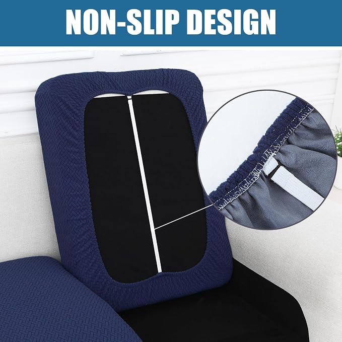 Smiry Waterproof Couch Cushion Covers, Stretch Jacquard Sectional Couch Covers - Image 3