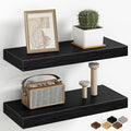 Fun Memories 16 Inch Floating Shelves Wall-Mounted, Engineered Wood Wall Shelves by FunMemories