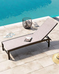 Crestlive Products Outdoor Lounge Chairs, Aluminum Pool Chaise Lounge Chairs by CrestliveProducts