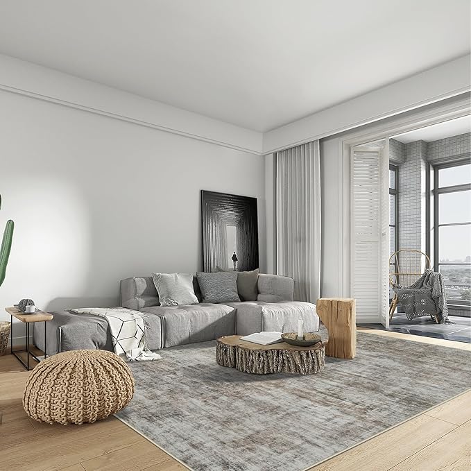 10x14 Area Rugs Washable Rug: Modern Abstract Living Room Rug Soft Anti-Skid - Image 3