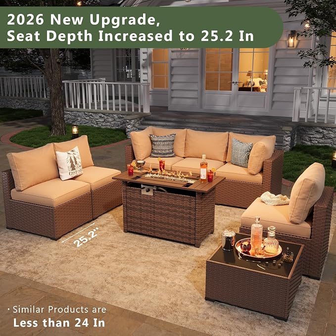Aoxun 8 Piece Patio Furniture Set - Image 2