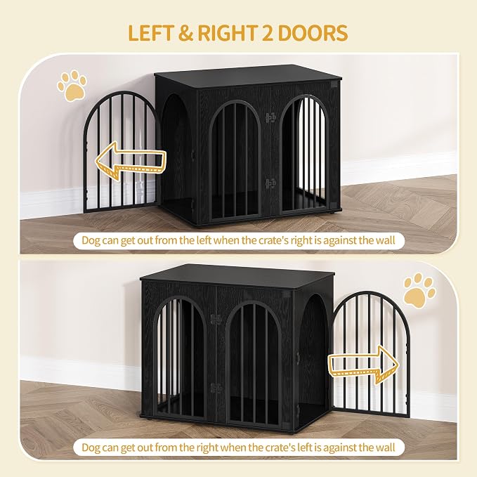 Hzuaneri 26.8'' Wooden Dog Crate Furniture, Indoor Dog Kennel Dogs Cage - Image 8