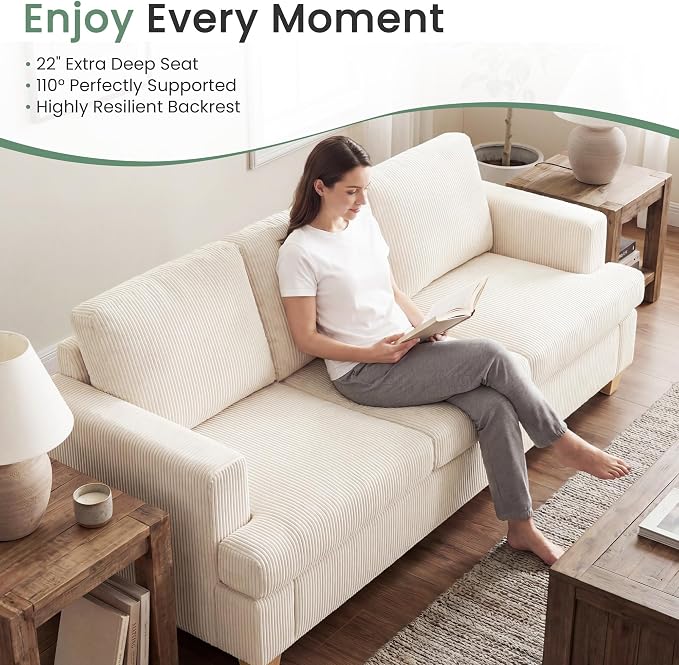 YOUDENOVA 2 Piece Set Comfy Sofa Couch, Loveseat Sofa * 2 - Image 3