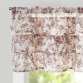 jinchan Ruffled Floral Valance Linen Shabby Chic Small Window Curtain 18 Inch by JINCHAN