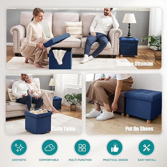 BRIAN & DANY Ottoman with Storage, Small Storage Ottoman - Image 6