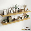 12 inch Deep Floating Shelves for Wall, 72 inch Wide Engineered Wood Wall by Venusmiles