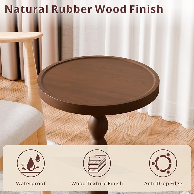 Small Side Table, Rubberwood‌ Drink Table - Image 4