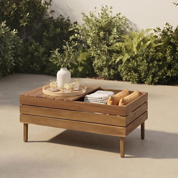 VilroCaz 8-Piece Acacia Wood Outdoor Patio Sofa Set, Modular Sectional - Image 4