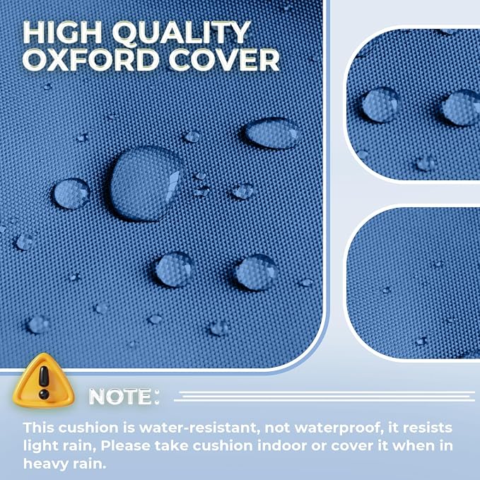 Outdoor Chaise Lounge Chair Cushion Waterproof 74.4 x 22 x 4.7 Inches Lounge - Image 7