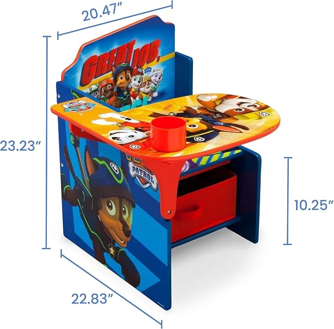 Delta Children Chair Desk with Storage Bin, Nick Jr. PAW Patrol - Image 6