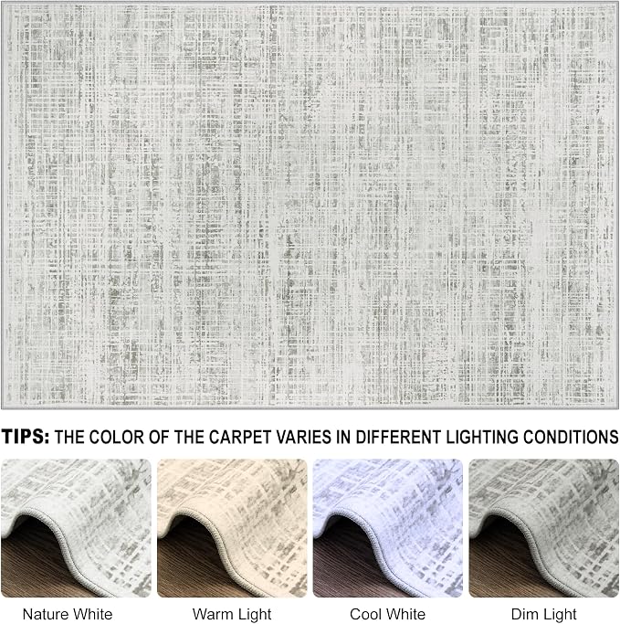 6x9 Area Rugs Washable Rug: Anti-Skid Abstract Modern Living Room Rug Soft Thin - Image 8