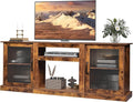 WLIVE Farmhouse TV Stand for 75 inch TV, Entertainment Center by WLIVE