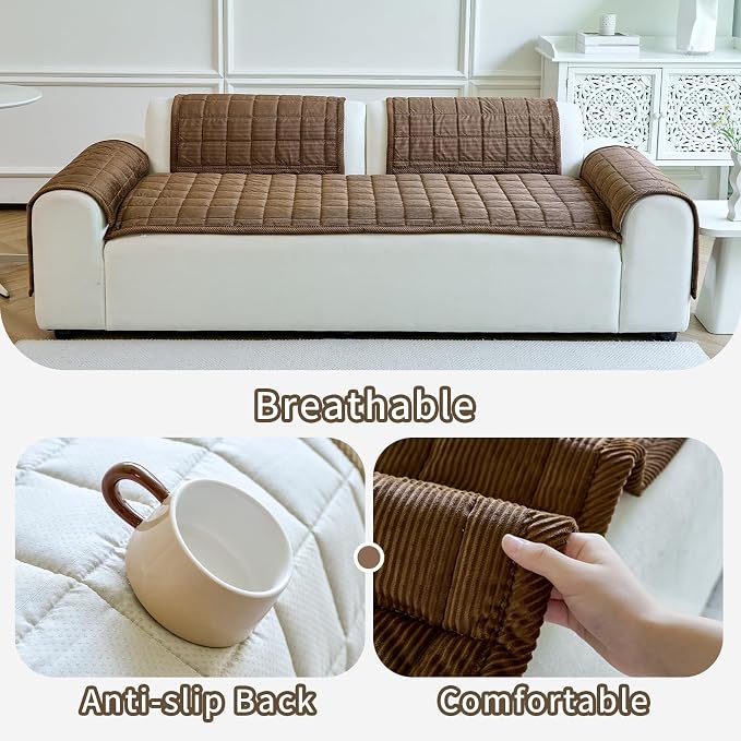 Couch Covers for Dogs Washable, Non Slip Couch Covers for Loveseat Sofa Pet - Image 4