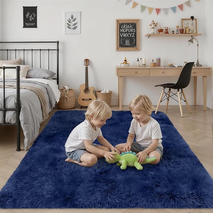 Fluffy 4x6 Area Rugs for Living Room Bedroom: Ultra Soft Shag Rug Non-Slip - Image 7