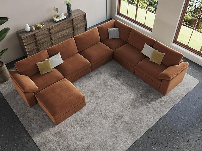 EASE MOOSE Oversized Sectional Modular Sofa, Chenille Large L Shape Sectional - Image 4