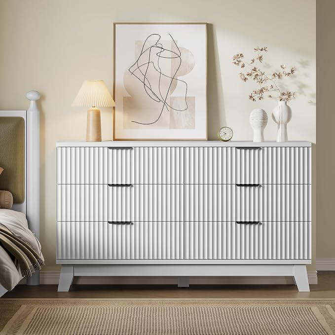 BORNOON 53" Long Dresser for Bedroom, 6-Drawer Dresser - Image 4