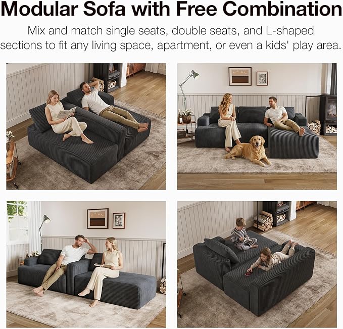 Novilla L-Shape Sectional Couches - Image 3