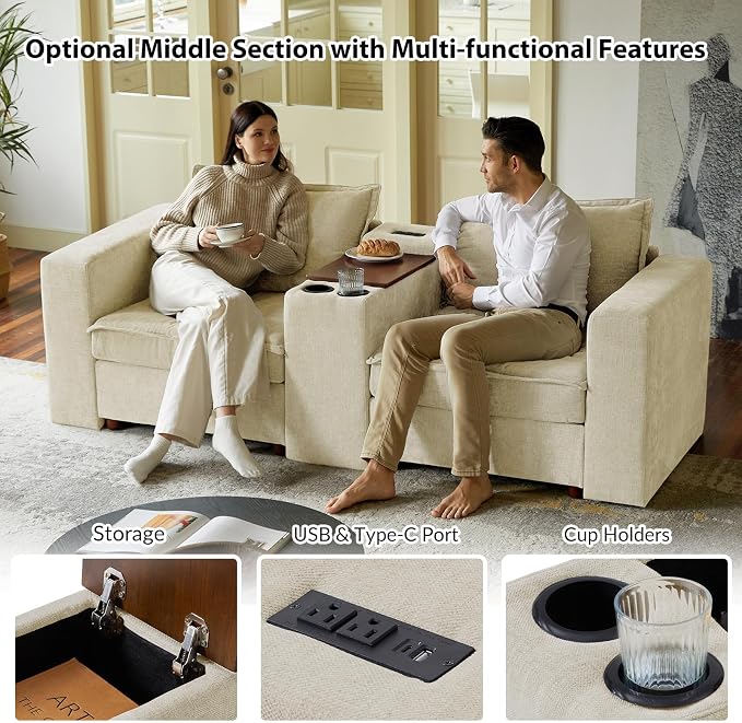 EcoHarbor Living Modular Sofa Center Console - Image 3