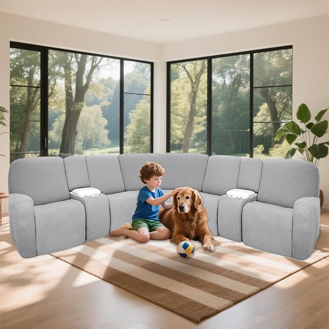 100% Waterproof Sectional Recliner Couch Covers - Image 2