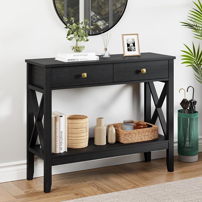 Lomojo Console Table, Sofa Table 13.8" D x 39.37" W x 31.5" HEntryway Table - Image 5