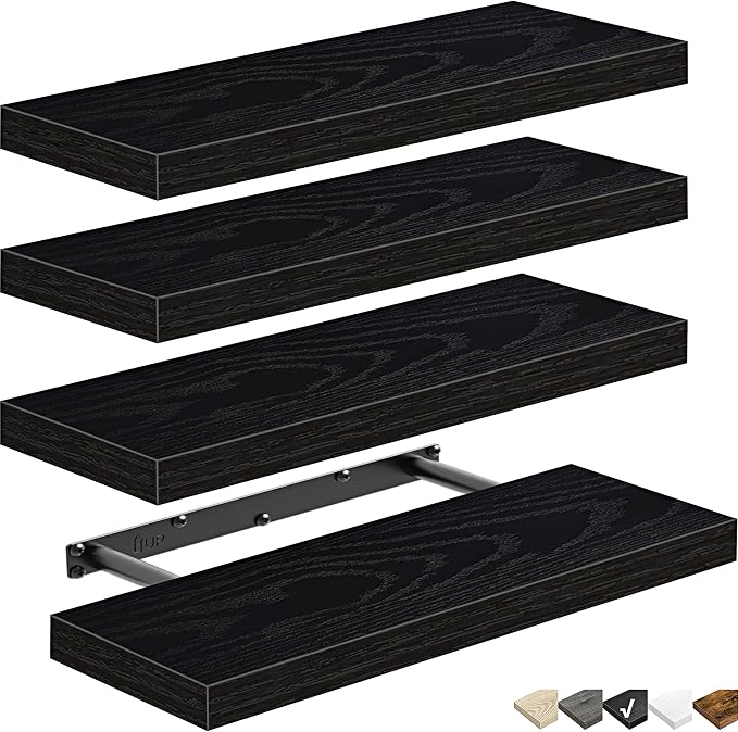QEEIG Floating Shelves for Wall Bathroom Shelf Bedroom Kitchen Living Room by QEEIG