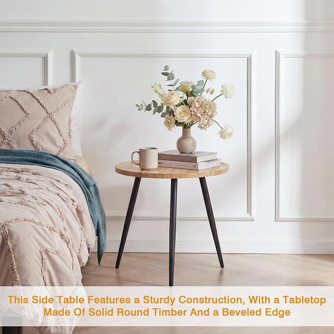 VECELO Modern Side Table, Round Small End Table, Exclusively Designed - Image 5