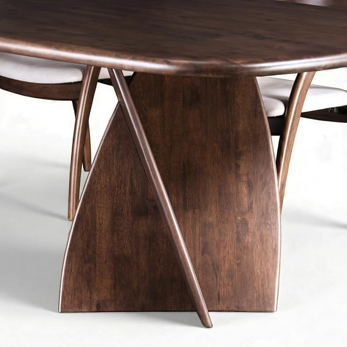 Furniture of America Nazaen XI Mid-Century Modern Solid Wood 82.6-inch Live - Image 4