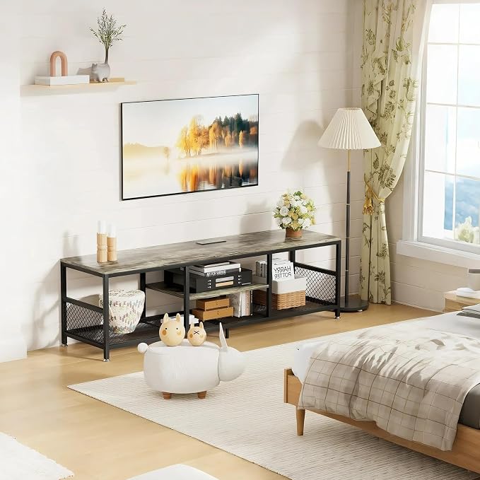 VECELO TV Stand with Power Outlets - Image 3