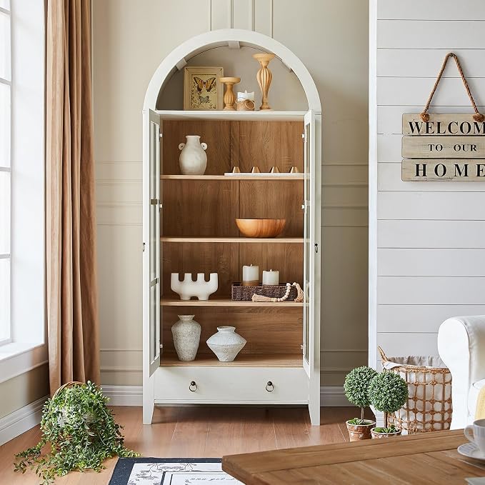RowyPoey Farmhouse Arched Cabinet - Image 3