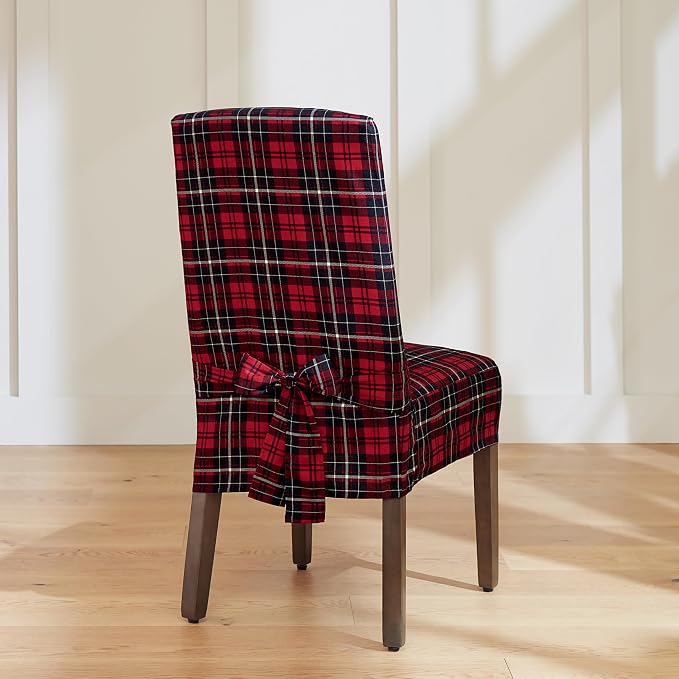 SureFit Cove Cotton Canvas Short Dining Room Chair Covers, Dining Chair Cover - Image 3