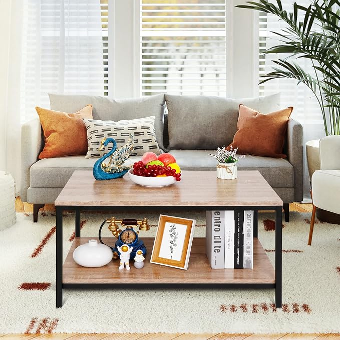 ZenStyle Industrial Coffee Table - Image 8