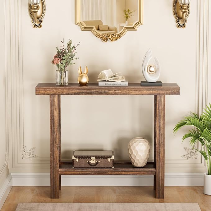 LIFECHOVY Farmhouse Wood Entryway Table Narrow Console Tables - Image 7