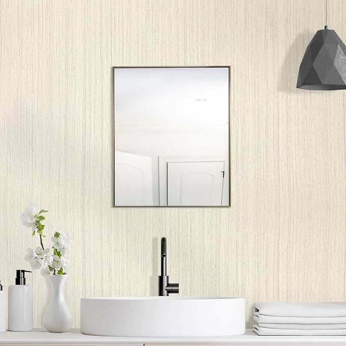 Grasscloth Peel and Stick Wallpaper Modern 15.7in x 118.1in Textured Linen - Image 4