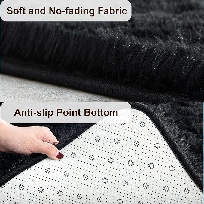 TWINNIS Super Soft Shaggy Rugs Fluffy Carpets, 4x5.9 Feet, Indoor Modern Plush - Image 2