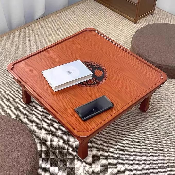 Low Coffee Table Japanese Style Solid Wood Floor Table - Image 6