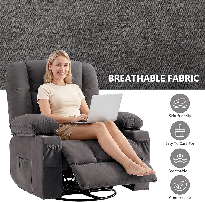 Swivel Rocker Recliner Chair - Image 5