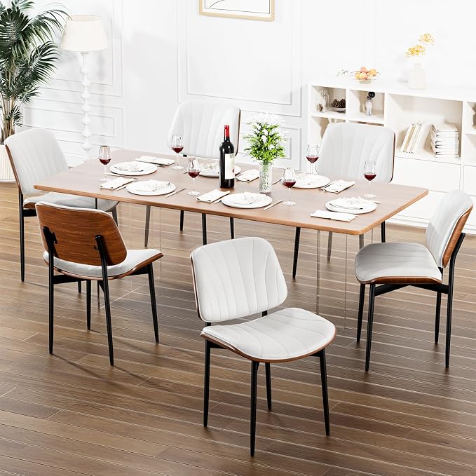 YaFiti Dining Chairs Set of 4, Dining Room and Kitchen Chairs, Mid Century - Image 7
