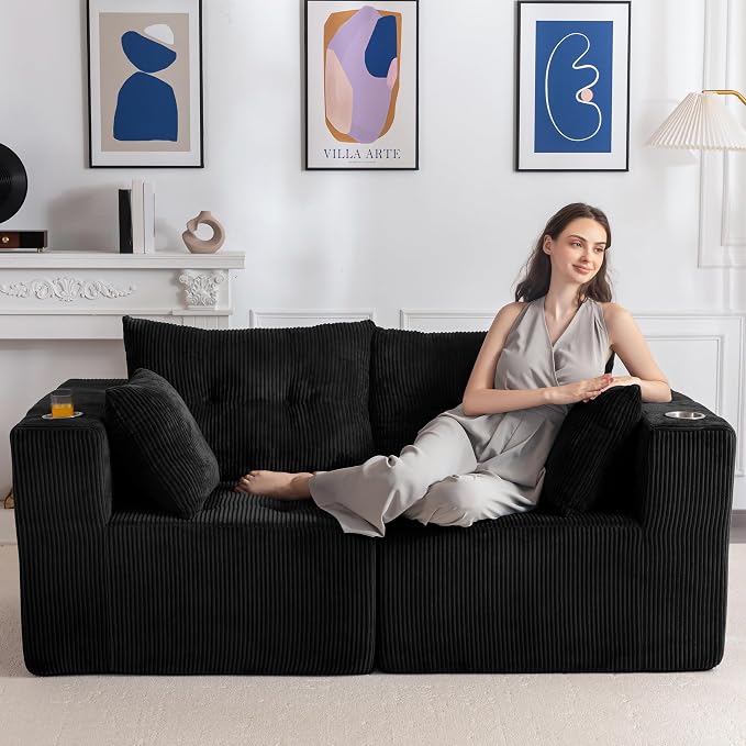 MAXYOYO Modular Sectional Sofa Couch, Loveseat Boneless Cloud Couch by MAXYOYO