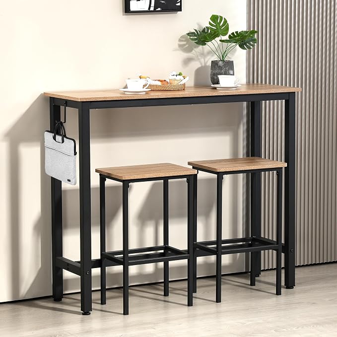 Finnhomy 47" Industrial Bar Table Set - Image 2