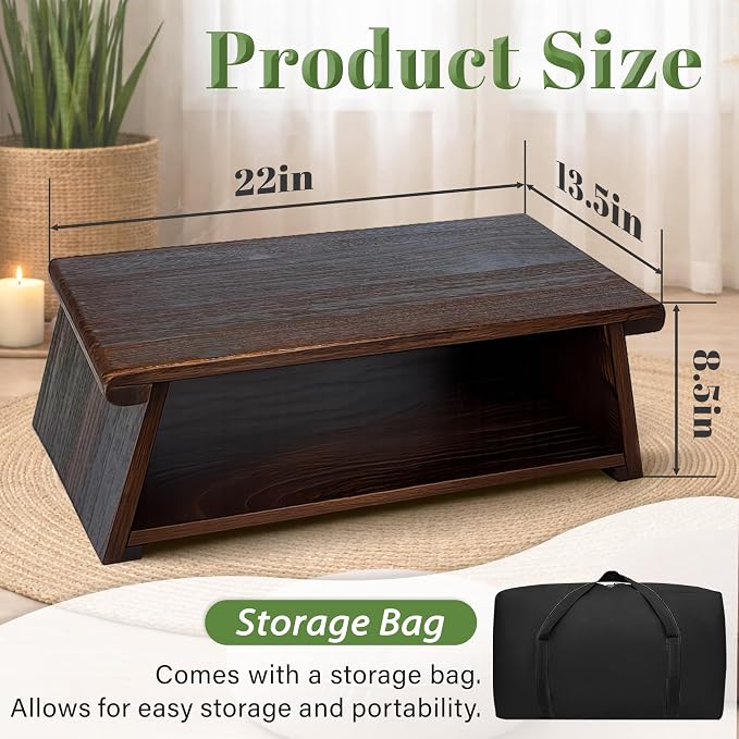 Japanese Low Floor Table Folding Coffee Tables - Image 3